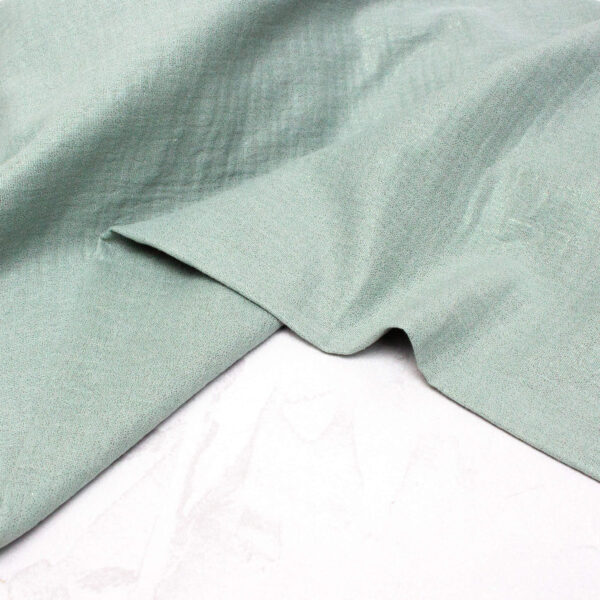 Double Gauze Fabric in Misty Sage Shimmer