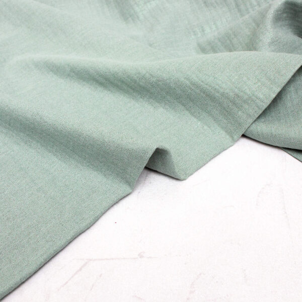 Double Gauze Fabric in Misty Sage Shimmer