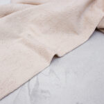 Embroidered Floral Double Gauze Fabric in Natural Ecru
