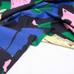 Atelier Jupe Soft Cotton Fabric in Abstract Mosaic Print
