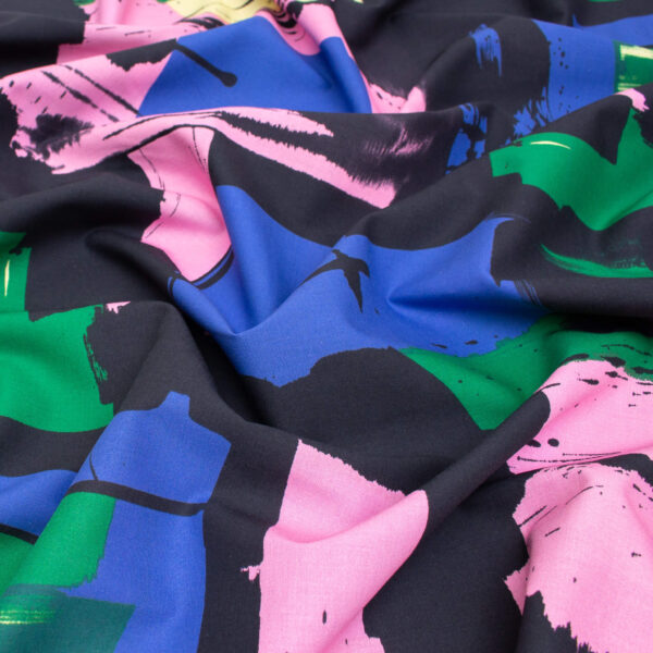 Atelier Jupe Soft Cotton Fabric in Abstract Mosaic Print