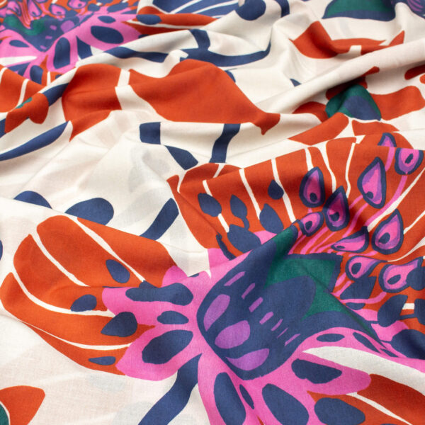 Atelier Jupe Soft Cotton Fabric in Abstract Floral Print