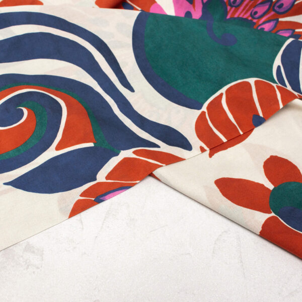 Atelier Jupe Soft Cotton Fabric in Abstract Floral Print