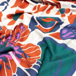 Atelier Jupe Soft Cotton Fabric in Abstract Floral Print