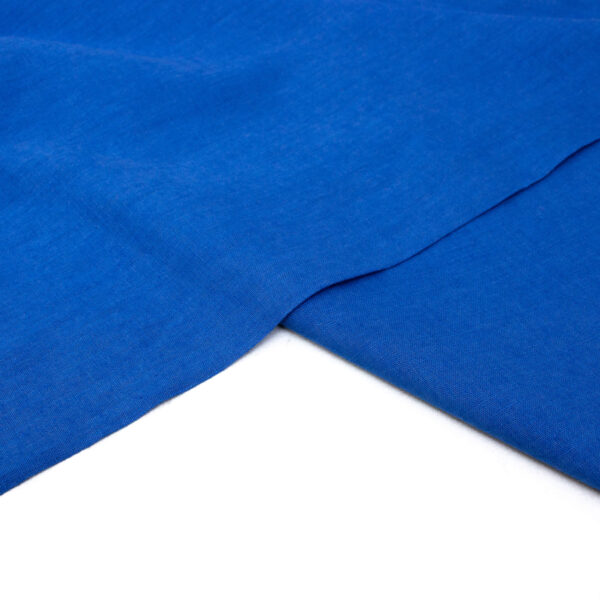 Washed Linen Cotton Blend Fabric in Cobalt Blue