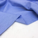 Washed Linen Cotton Blend Fabric in Blue Lavender