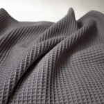 anthracite grey cotton waffle fabric