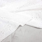 Fabric Godmother Palm Tree Cotton Broderie Anglaise in White