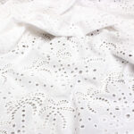 Fabric Godmother Palm Tree Cotton Broderie Anglaise in White
