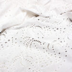 Fabric Godmother Palm Tree Cotton Broderie Anglaise in White