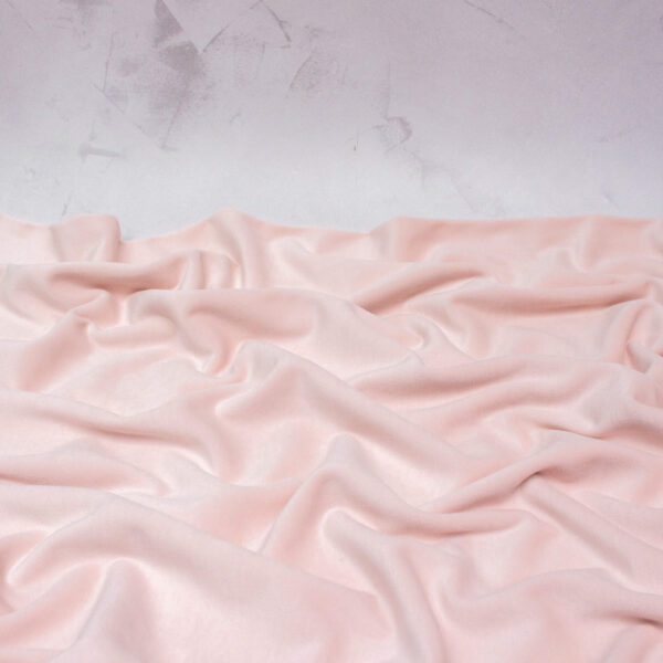 Organic Cotton Velour Fabric in Blossom Pink
