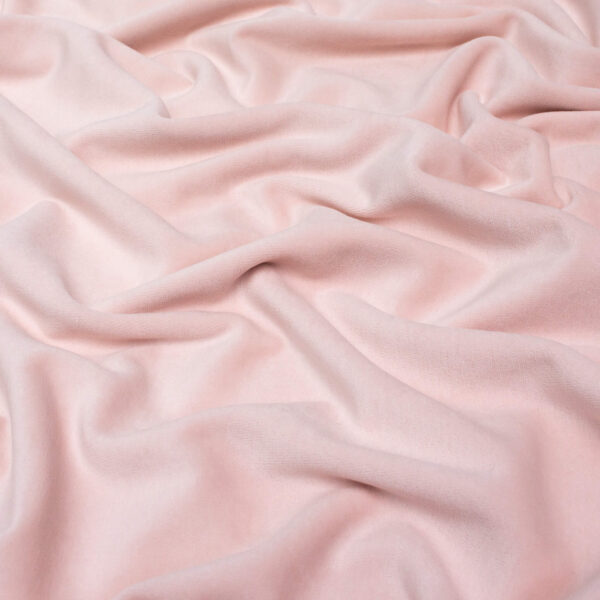 Organic Cotton Velour Fabric in Blossom Pink