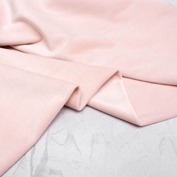 Organic Cotton Velour Fabric in Blossom Pink