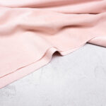 Organic Cotton Velour Fabric in Blossom Pink