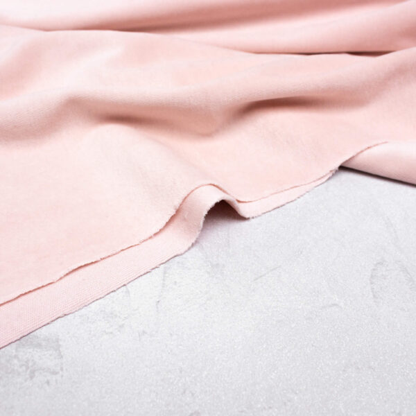 Organic Cotton Velour Fabric in Blossom Pink