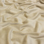 Organic Cotton Velour Fabric in Soft Olive