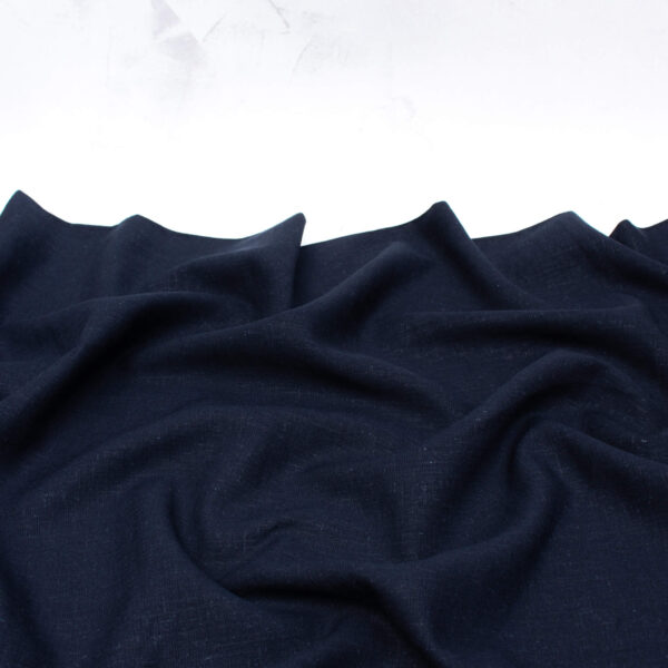 Viscose Linen Fabric in Classic Navy