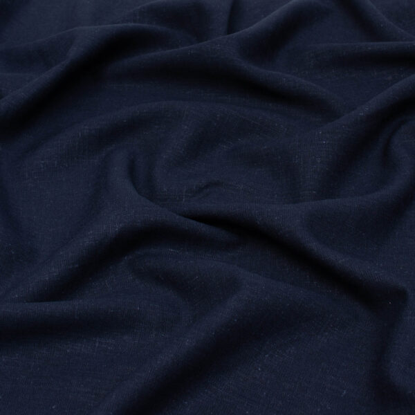 Viscose Linen Fabric in Classic Navy