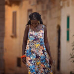 See You at Six Ecovero Satin Fabric in Wild Flowers