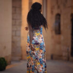 See You at Six Ecovero Satin Fabric in Wild Flowers