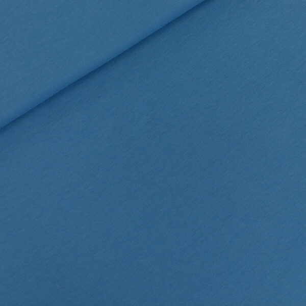 See You At Six French Terry Fabric in Pacific Blue