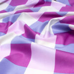 Nerida Hansen Cotton Sateen Fabric in Large Lavender Gingham