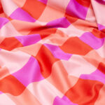 Nerida Hansen Cotton Sateen Fabric in Large Sunset Sorbet Gingham