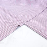 Small Check Gingham Cotton Poplin Fabric in Mauve