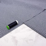 Small Check Gingham Cotton Poplin Fabric in Navy