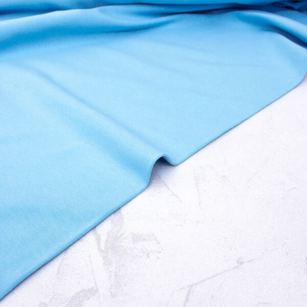 Organic Cotton Jersey Fabric in Arctic Blue