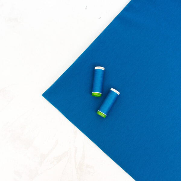 Organic Cotton Jersey Fabric in Azure Blue
