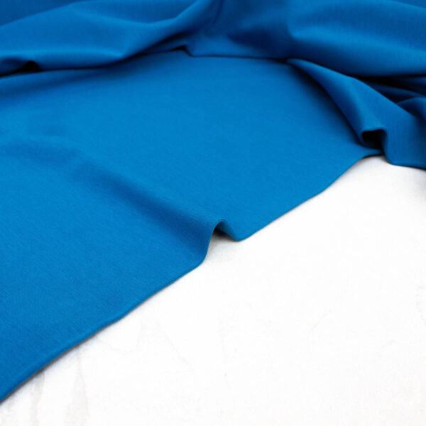 Organic Cotton Jersey Fabric in Azure Blue