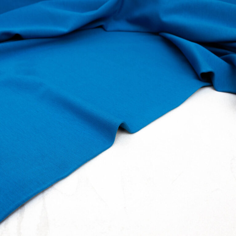 Organic Cotton Jersey Fabric in Azure Blue