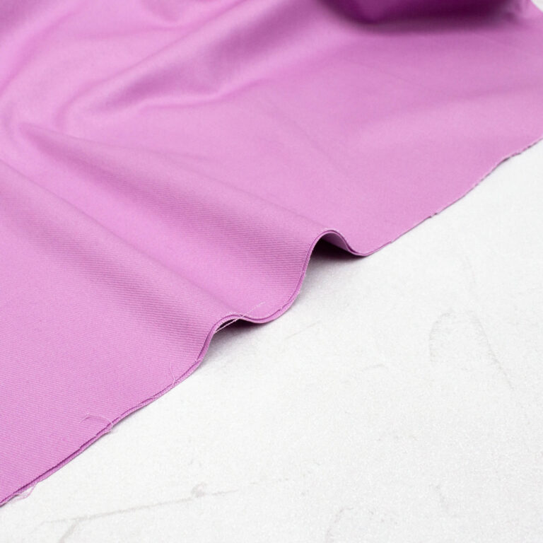 Stone Washed Cotton Twill Fabric in Cupid Pink