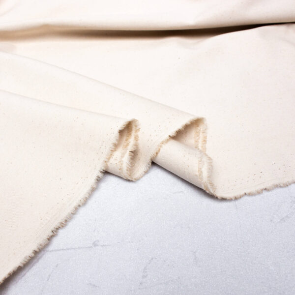 Stone Washed Cotton Twill Fabric in Natural