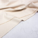 Stone Washed Cotton Twill Fabric in Natural