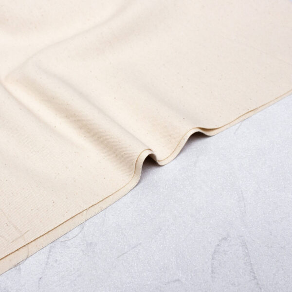 Stone Washed Cotton Twill Fabric in Natural