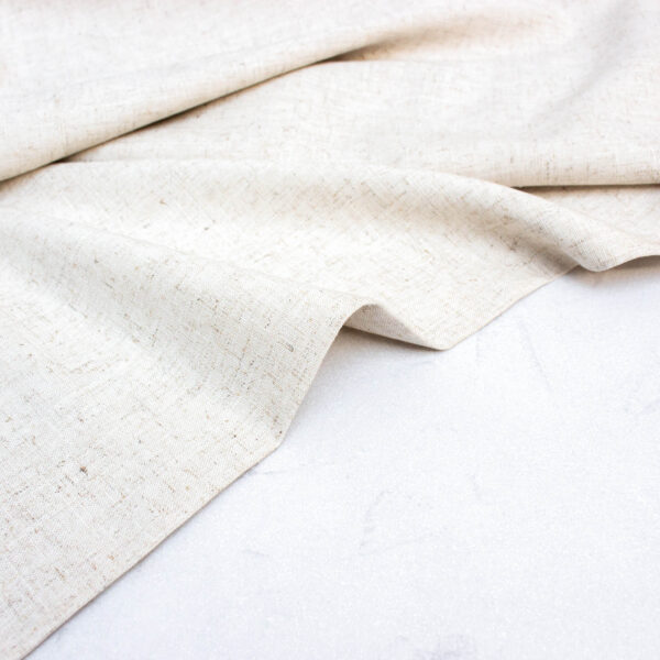 Viscose Linen Fabric in Oat with Speckles