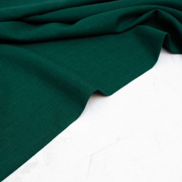 Viscose Linen Fabric in Forest Green