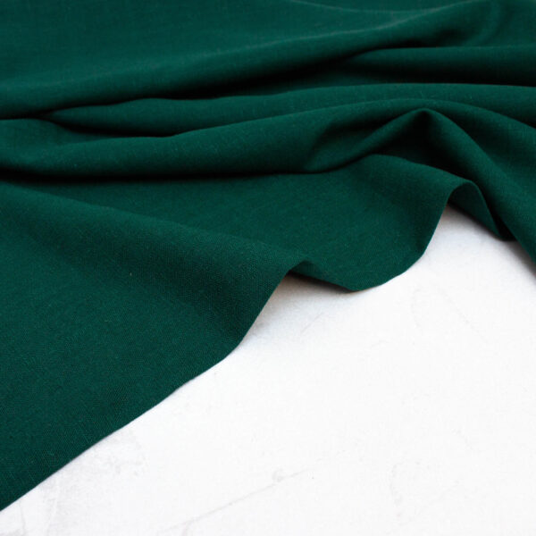 Viscose Linen Fabric in Forest Green