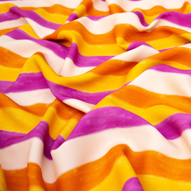 Cousette Sun Stripes EcoVero Viscose Fabric