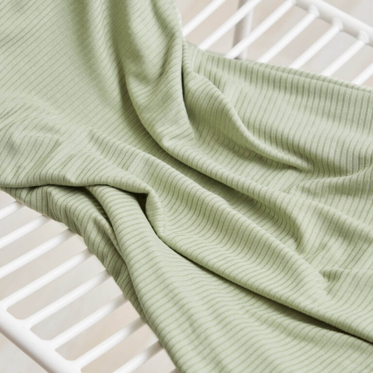 tencel ribbed jersey in soft mint green