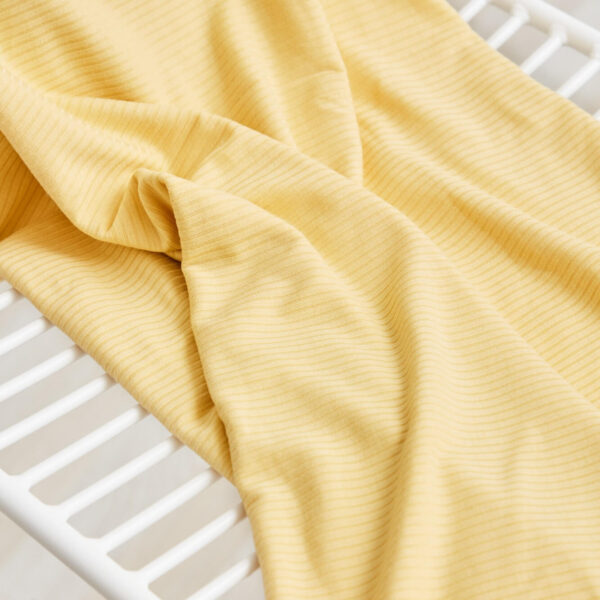 derby ribbed tencel jersey fabric in buttermilk yellow from meet milk