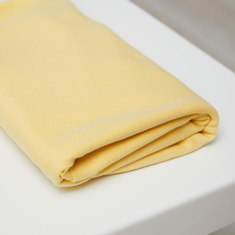 fine rib tencel jersey fabric in butter yellow