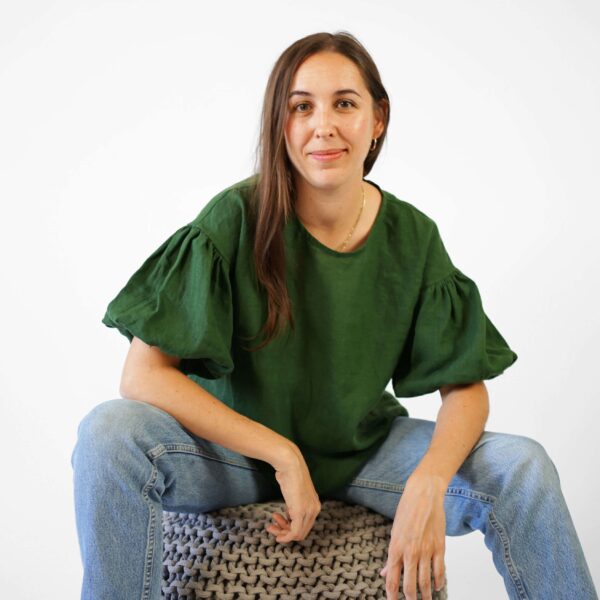 Puff Sleeve Top Sewing Pattern in green