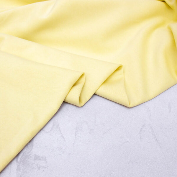 Extra Wide Organic Cotton Brushed Sweatshirt Fabric in Buttermilk Yellow