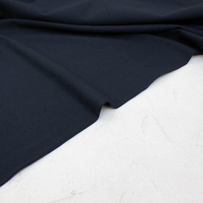 Organic Cotton Jersey Fabric in Dark Blue