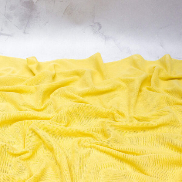 Organic Cotton Soft Tulle Fabric in Limoncello Yellow