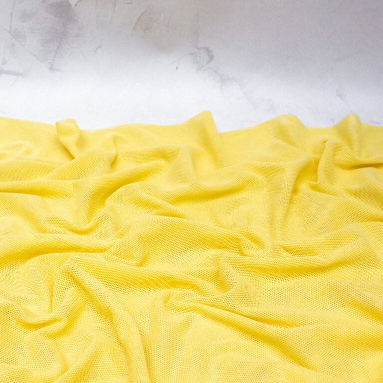 Organic Cotton Soft Tulle Fabric in Limoncello Yellow