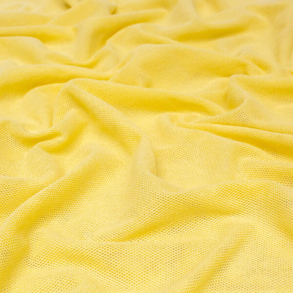 Organic Cotton Soft Tulle Fabric in Limoncello Yellow